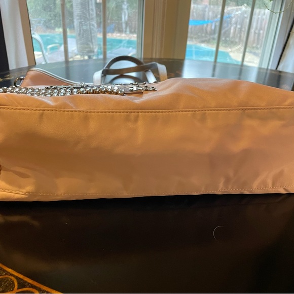 Prada Pink and Silver Palm Tree Tote Bag - Picture 6 of 8